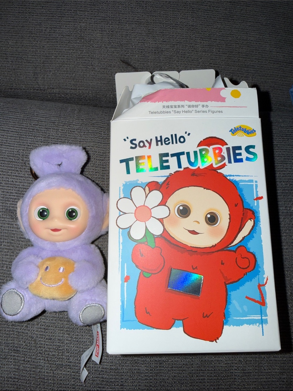 New (Opened) Pop Mart "Say Hello" Teletubbies Tinky Winky's Mochi Toast